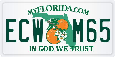FL license plate ECWM65