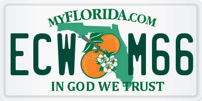 FL license plate ECWM66