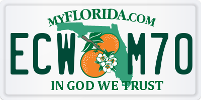 FL license plate ECWM70