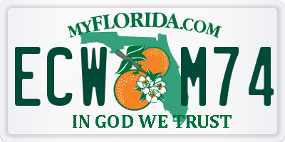 FL license plate ECWM74
