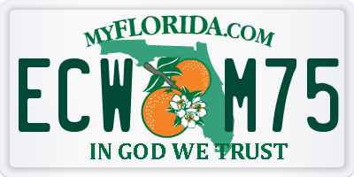FL license plate ECWM75