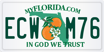 FL license plate ECWM76