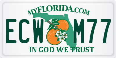 FL license plate ECWM77