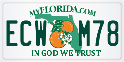 FL license plate ECWM78