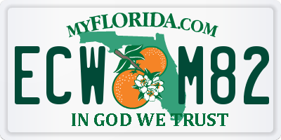 FL license plate ECWM82
