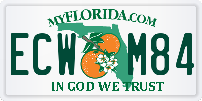 FL license plate ECWM84