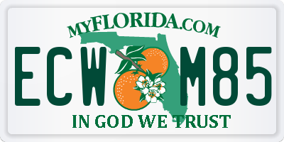 FL license plate ECWM85