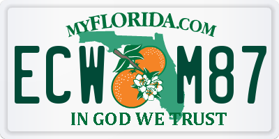 FL license plate ECWM87