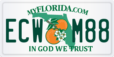 FL license plate ECWM88