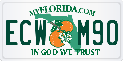 FL license plate ECWM90