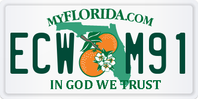 FL license plate ECWM91