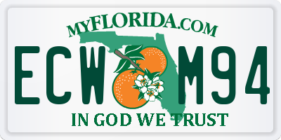 FL license plate ECWM94