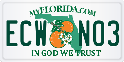FL license plate ECWN03