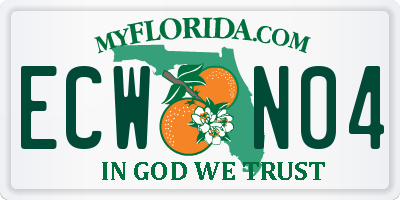 FL license plate ECWN04