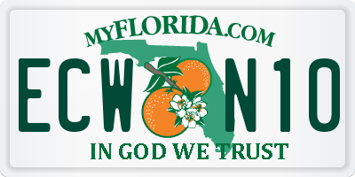 FL license plate ECWN10