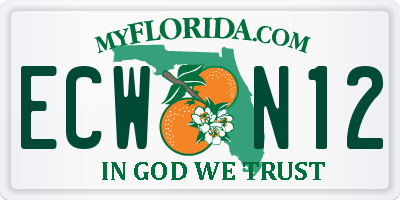 FL license plate ECWN12