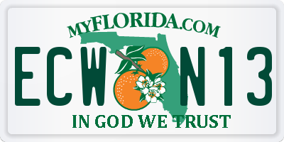 FL license plate ECWN13