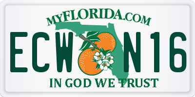 FL license plate ECWN16