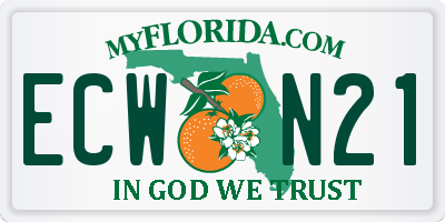 FL license plate ECWN21