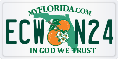 FL license plate ECWN24