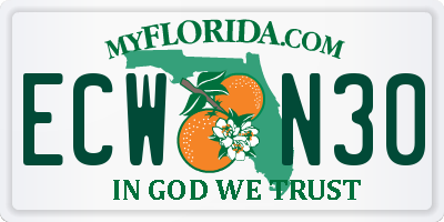 FL license plate ECWN30