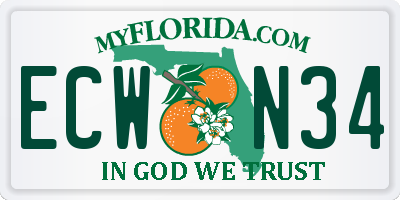 FL license plate ECWN34