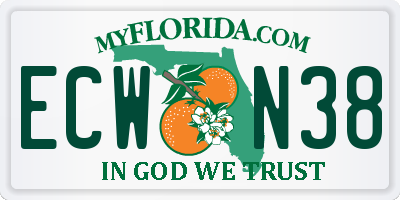 FL license plate ECWN38