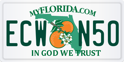 FL license plate ECWN50
