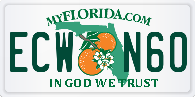 FL license plate ECWN60
