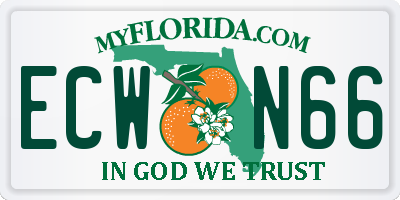 FL license plate ECWN66