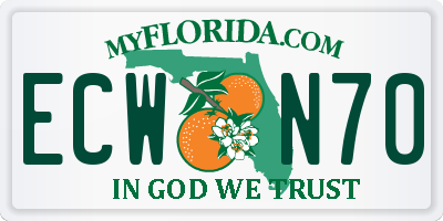 FL license plate ECWN70