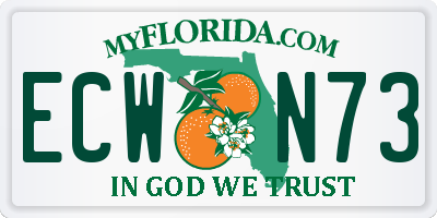 FL license plate ECWN73