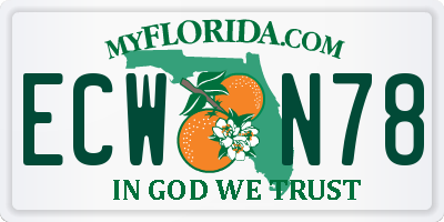 FL license plate ECWN78