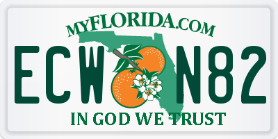 FL license plate ECWN82