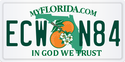 FL license plate ECWN84