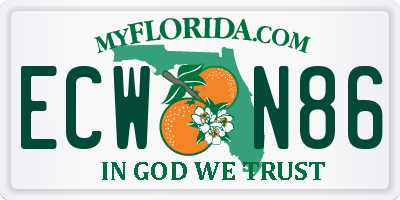 FL license plate ECWN86