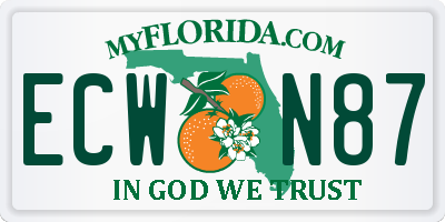 FL license plate ECWN87