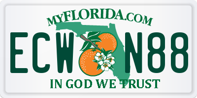 FL license plate ECWN88
