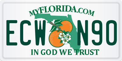 FL license plate ECWN90