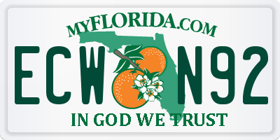 FL license plate ECWN92