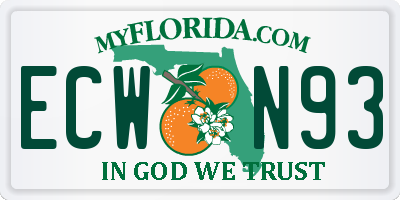 FL license plate ECWN93