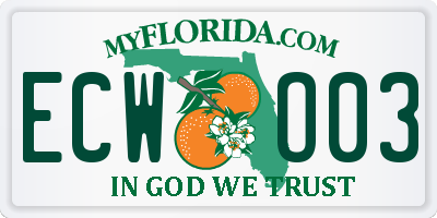 FL license plate ECWO03