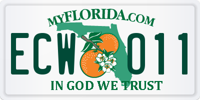 FL license plate ECWO11
