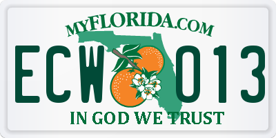 FL license plate ECWO13
