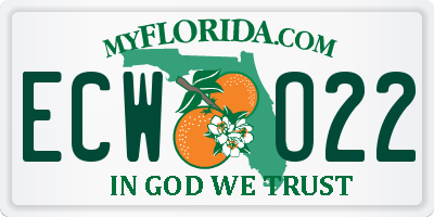 FL license plate ECWO22