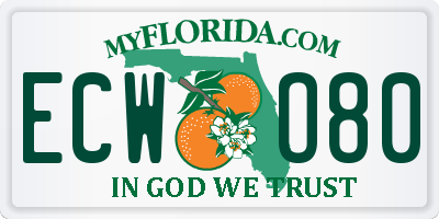 FL license plate ECWO80