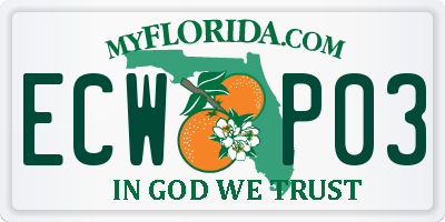 FL license plate ECWP03
