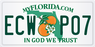 FL license plate ECWP07