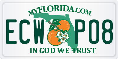 FL license plate ECWP08