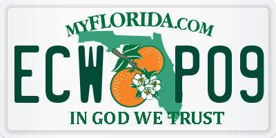 FL license plate ECWP09
